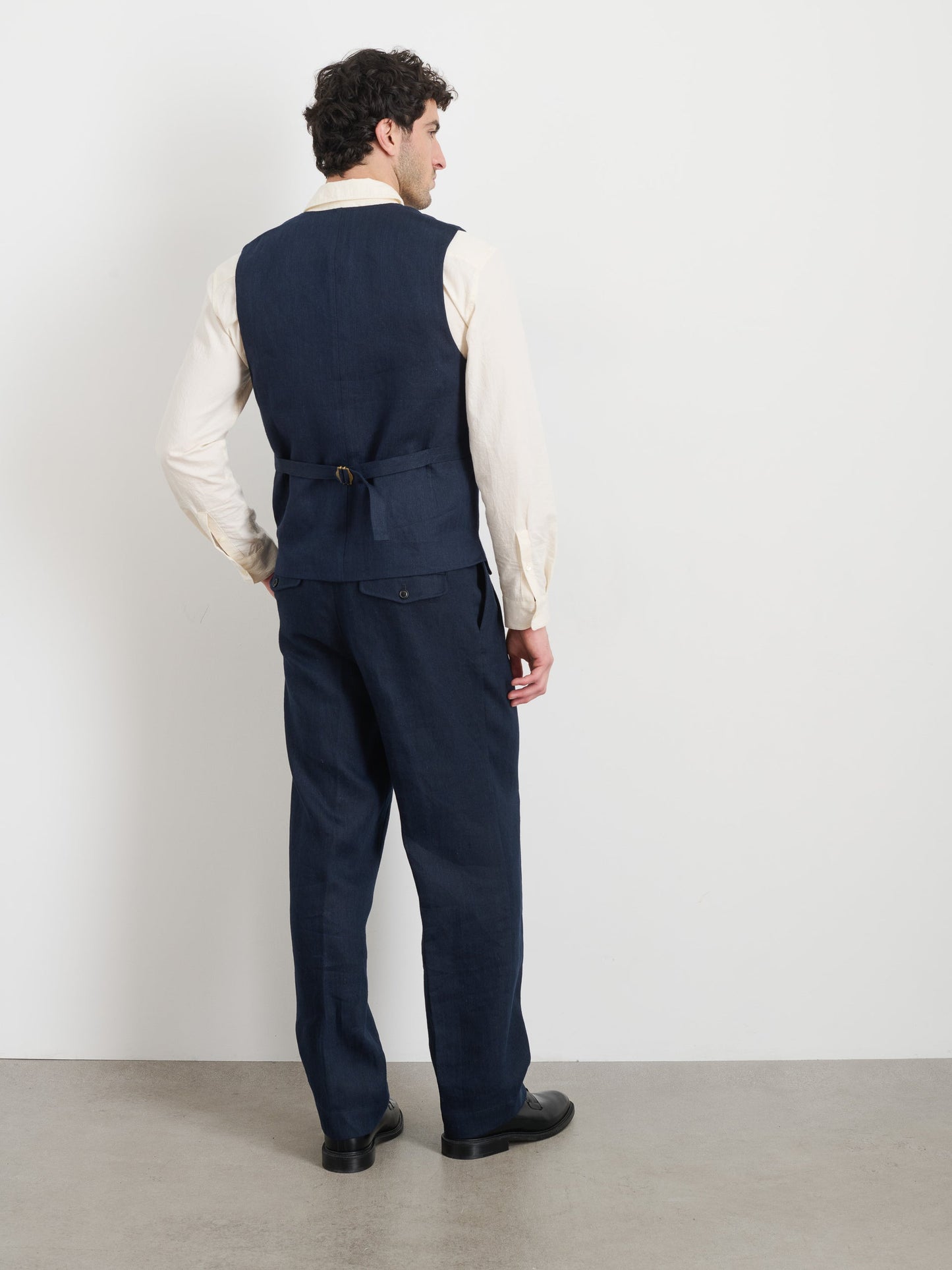 Alex Mill Daniel Vest In Linen Herringbone
