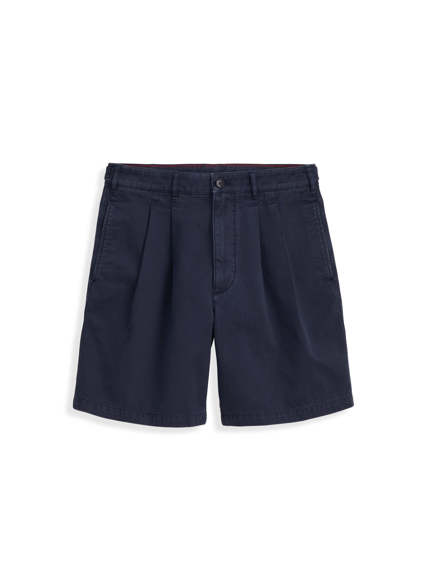 Alex Mill Standard Pleated Short In Chino Dark Navy