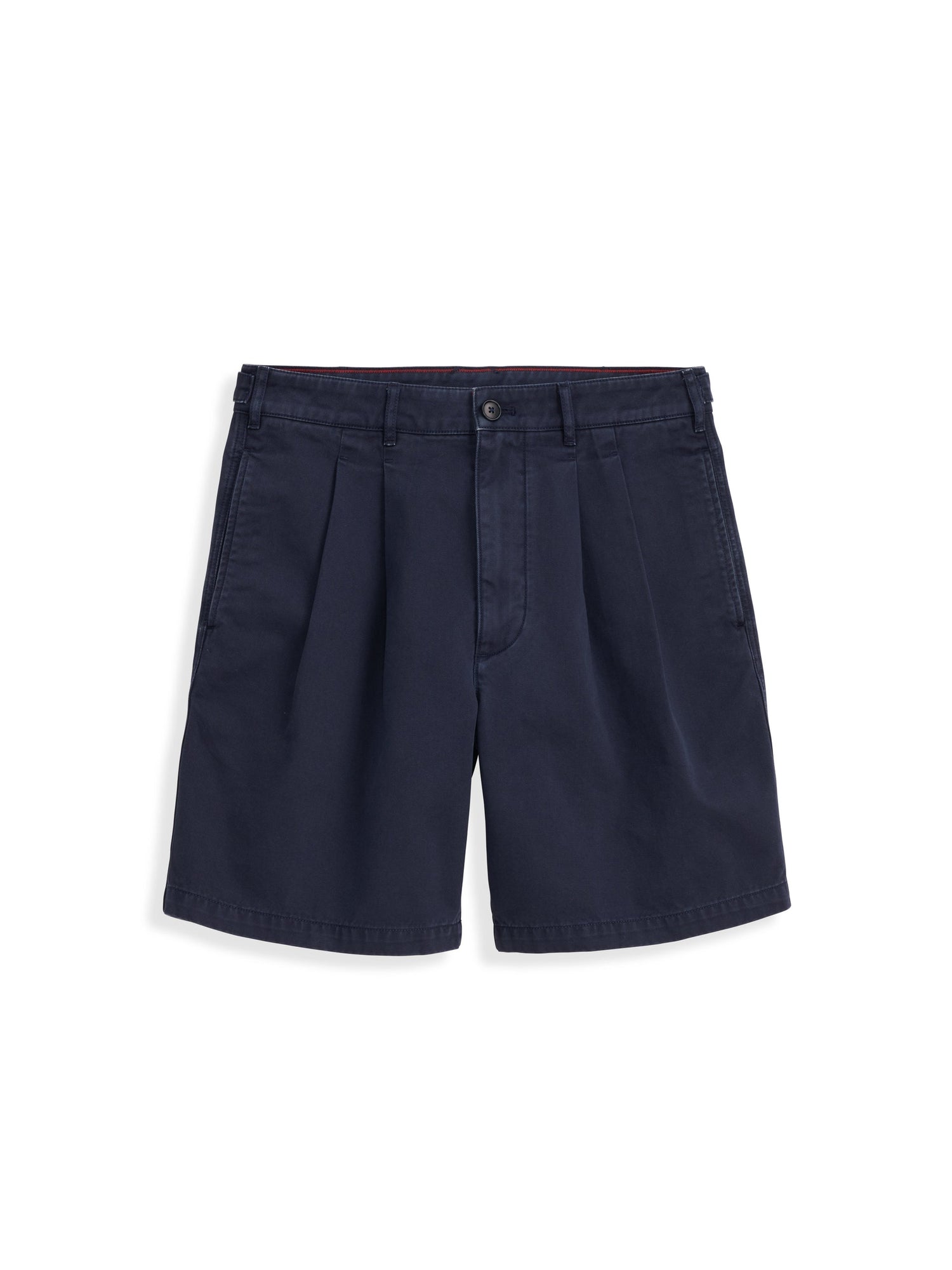Alex Mill Standard Pleated Short In Chino Dark Navy