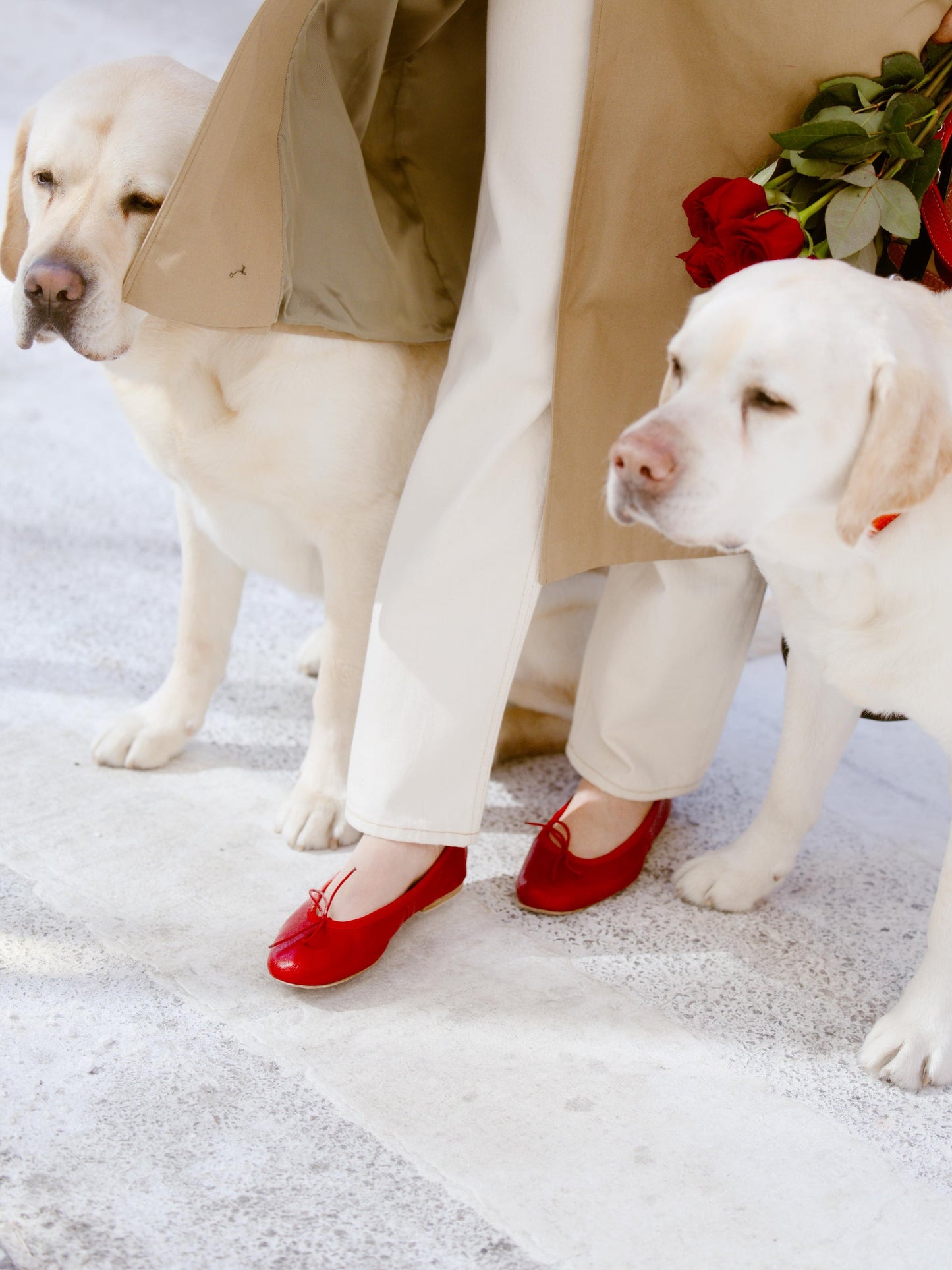 Alex Mill Porselli x Alex Mill Ballet Flat Red