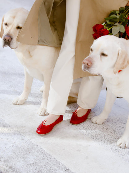 Alex Mill Porselli x Alex Mill Ballet Flat Red