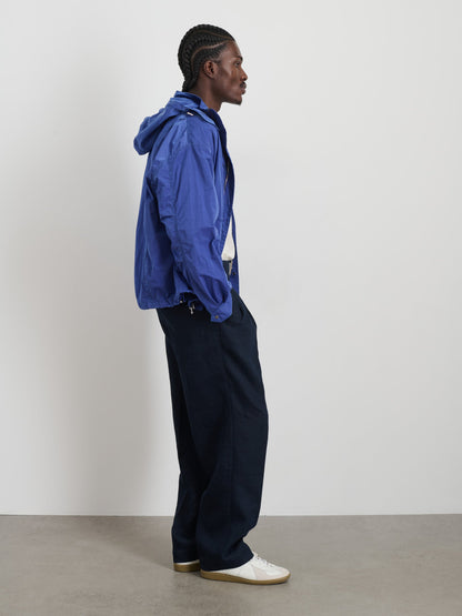 Alex Mill David Windbreaker In Garment Dyed Nylon Electric Blue