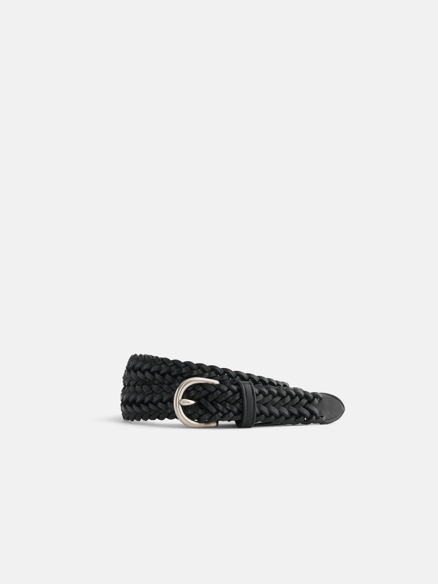 Alex Mill Dragon Diffusion Woven Leather Belt Black
