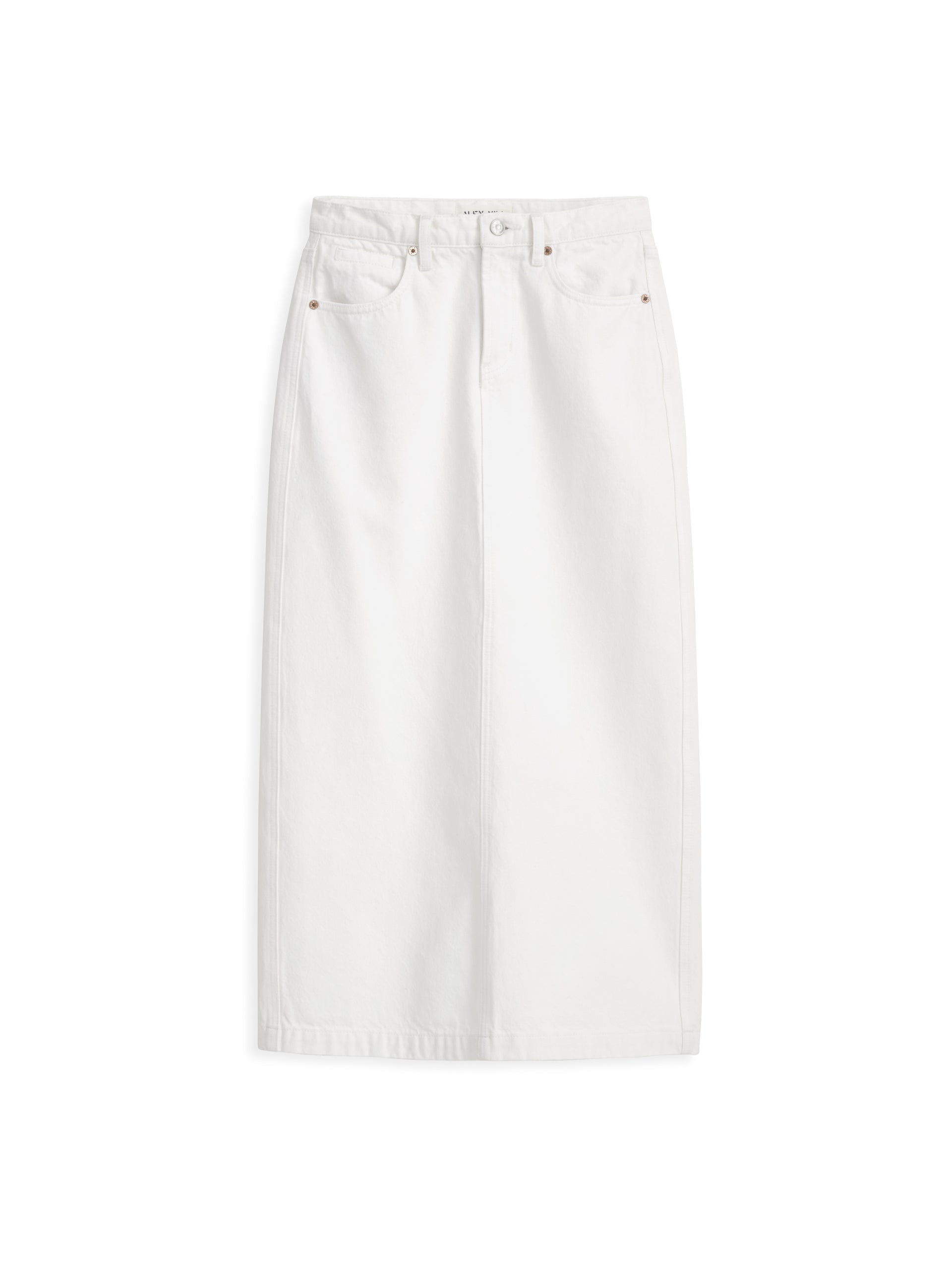 Alex Mill Ruby Denim Skirt In White Denim Sea Salt