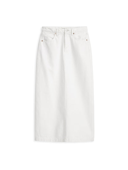 Alex Mill Ruby Denim Skirt In White Denim Sea Salt