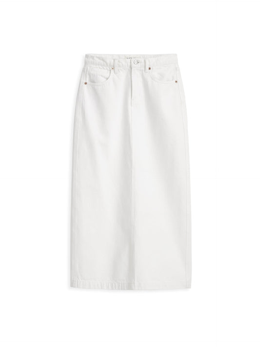 Alex Mill Ruby Denim Skirt In White Denim Sea Salt