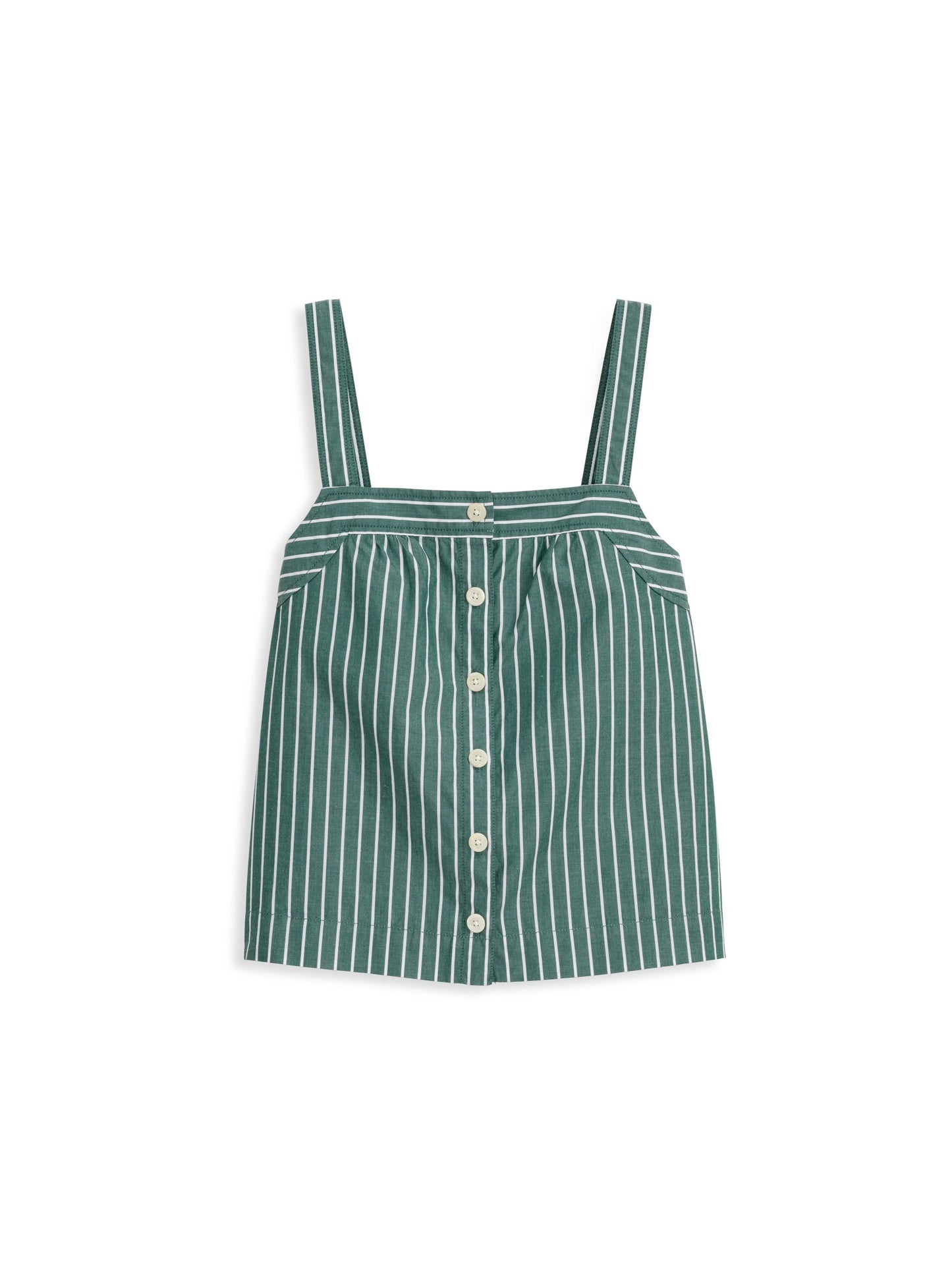 Alex Mill Montauk Striped Tank In Cotton Green/White