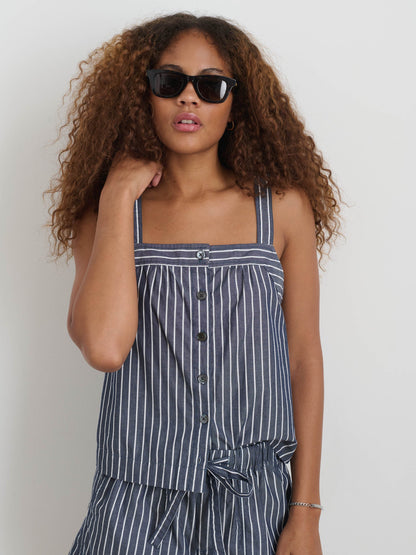 Alex Mill Montauk Striped Tank In Cotton Navy/Off White