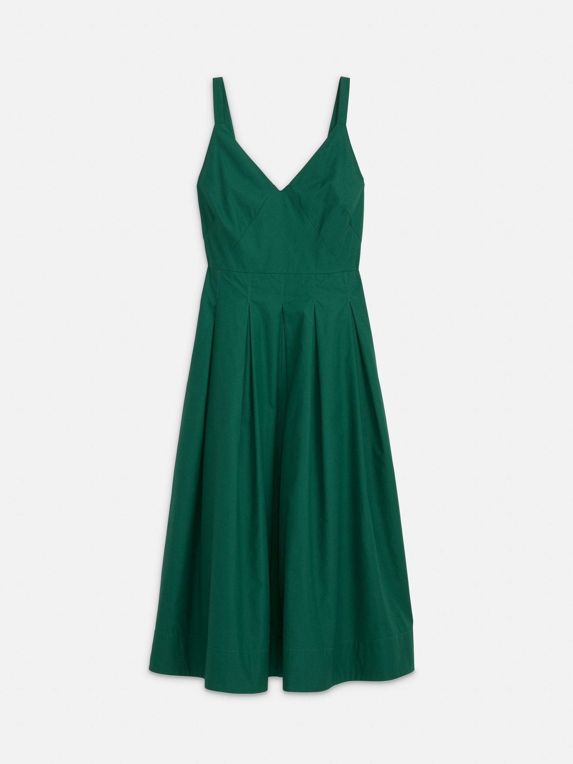 Alex Mill Abby Dress In Cotton Poplin Emerald