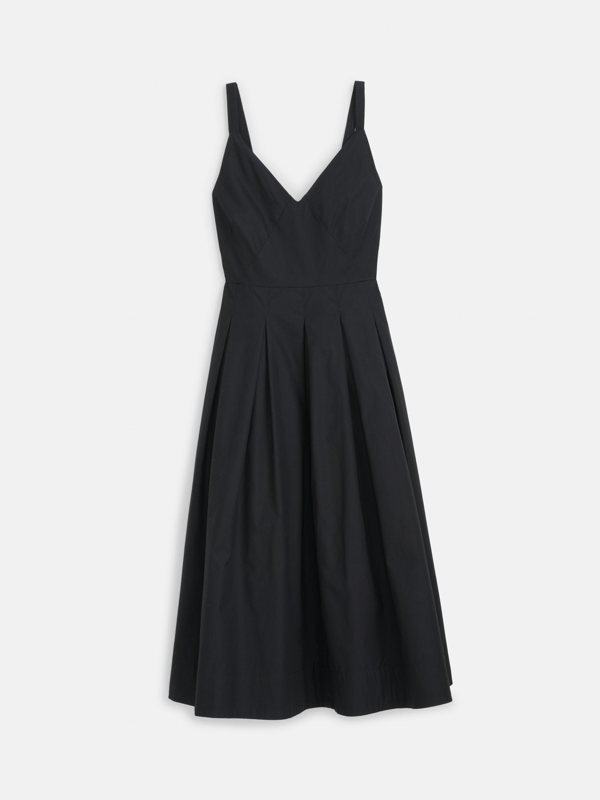 Alex Mill Abby Dress In Cotton Poplin Rich Black