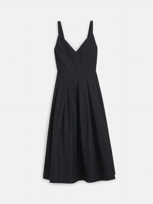 Alex Mill Abby Dress In Cotton Poplin Rich Black