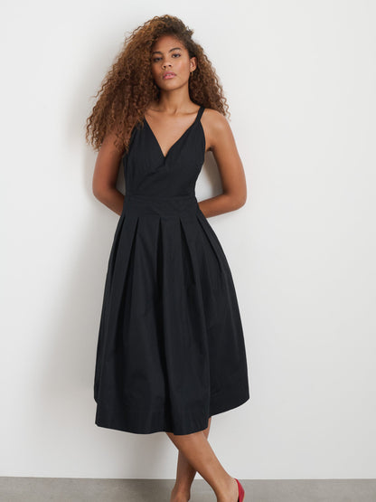 Alex Mill Abby Dress In Cotton Poplin Rich Black