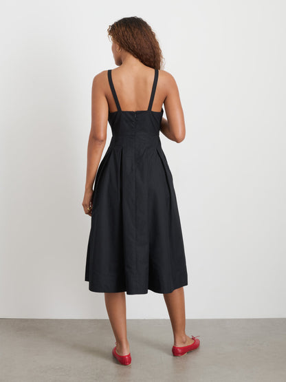 Alex Mill Abby Dress In Cotton Poplin Rich Black