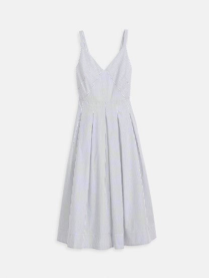 Alex Mill Abby Stripe Dress In Cotton Poplin White/Blue Stripe