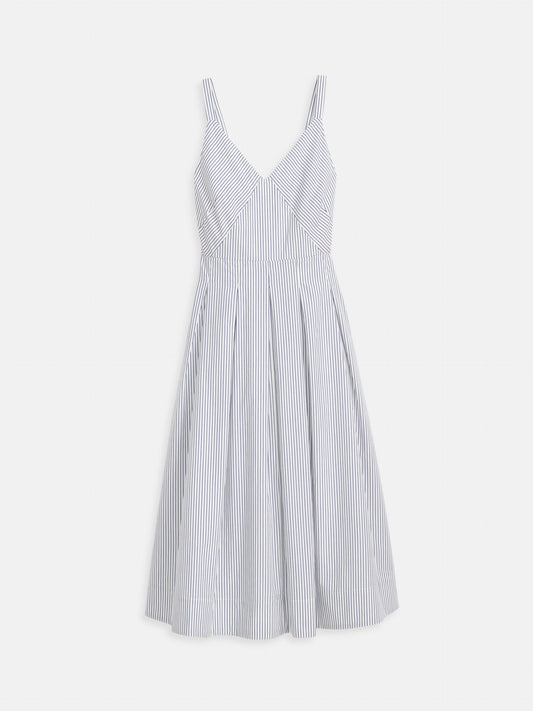 Alex Mill Abby Stripe Dress In Cotton Poplin White/Blue Stripe