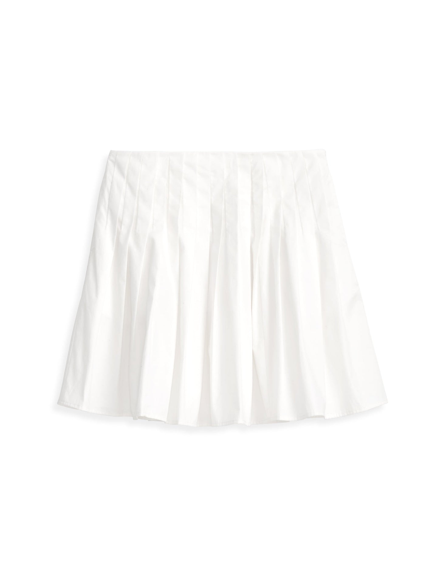 Alex Mill Penelope Pleated Skirt In Cotton Poplin White
