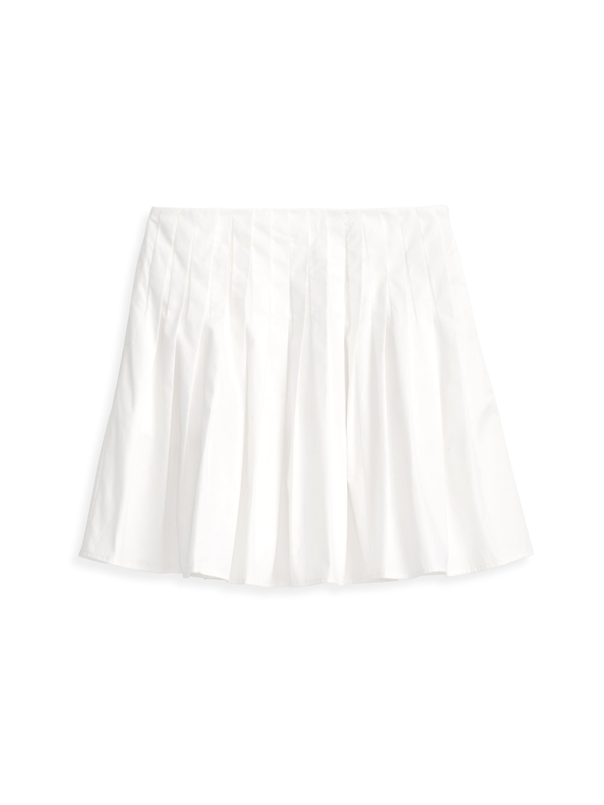 Alex Mill Penelope Pleated Skirt In Cotton Poplin White