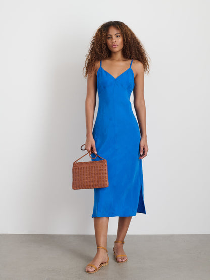 Alex Mill Carly Cami Dress In Cupro Cunningham Blue