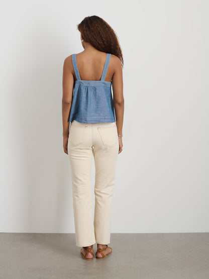 Alex Mill Montauk Tank In Japanese Chambray Chambray Rinse Wash