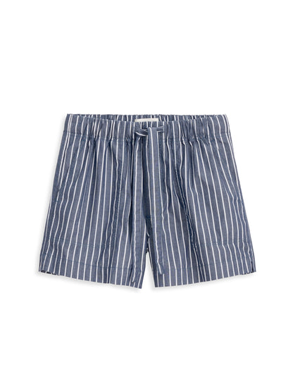 Alex Mill Montauk Short In Striped Cotton Navy/Off White