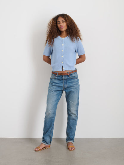 Alex Mill Elle Sweater In Cotton Linen Hydrangea