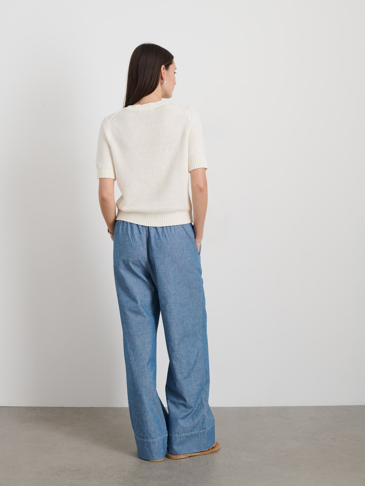 Alex Mill Elle Sweater In Cotton Linen Off White