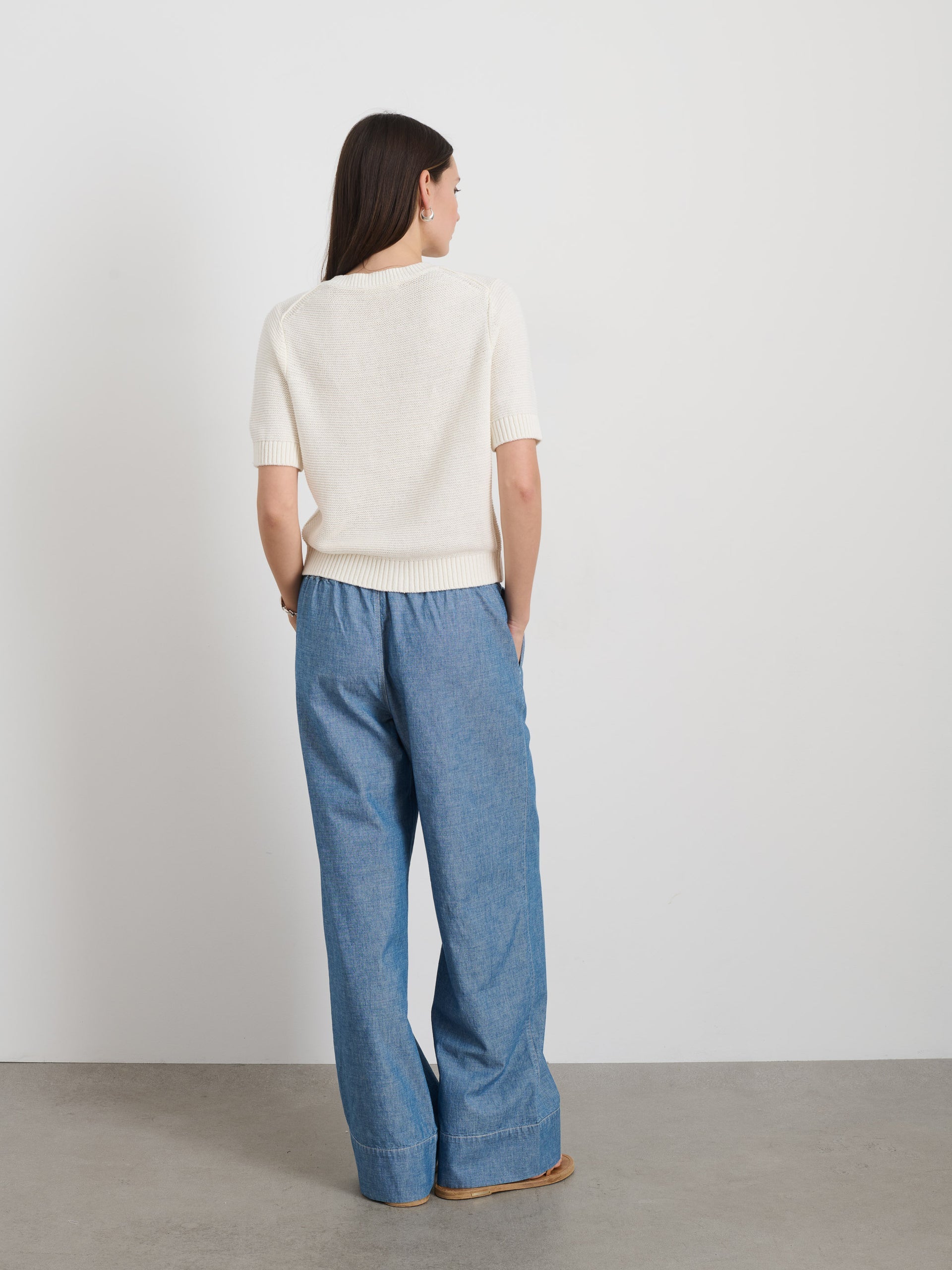 Alex Mill Elle Sweater In Cotton Linen Off White