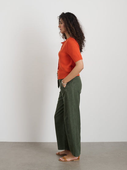 Alex Mill Elle Sweater In Cotton Linen Tangerine