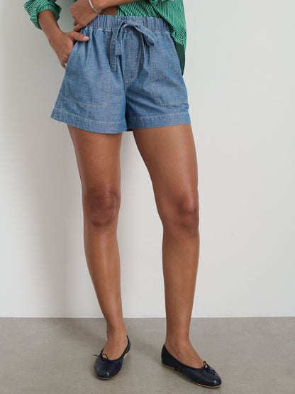 Alex Mill Montauk Short In Chambray Chambray Rinse Wash