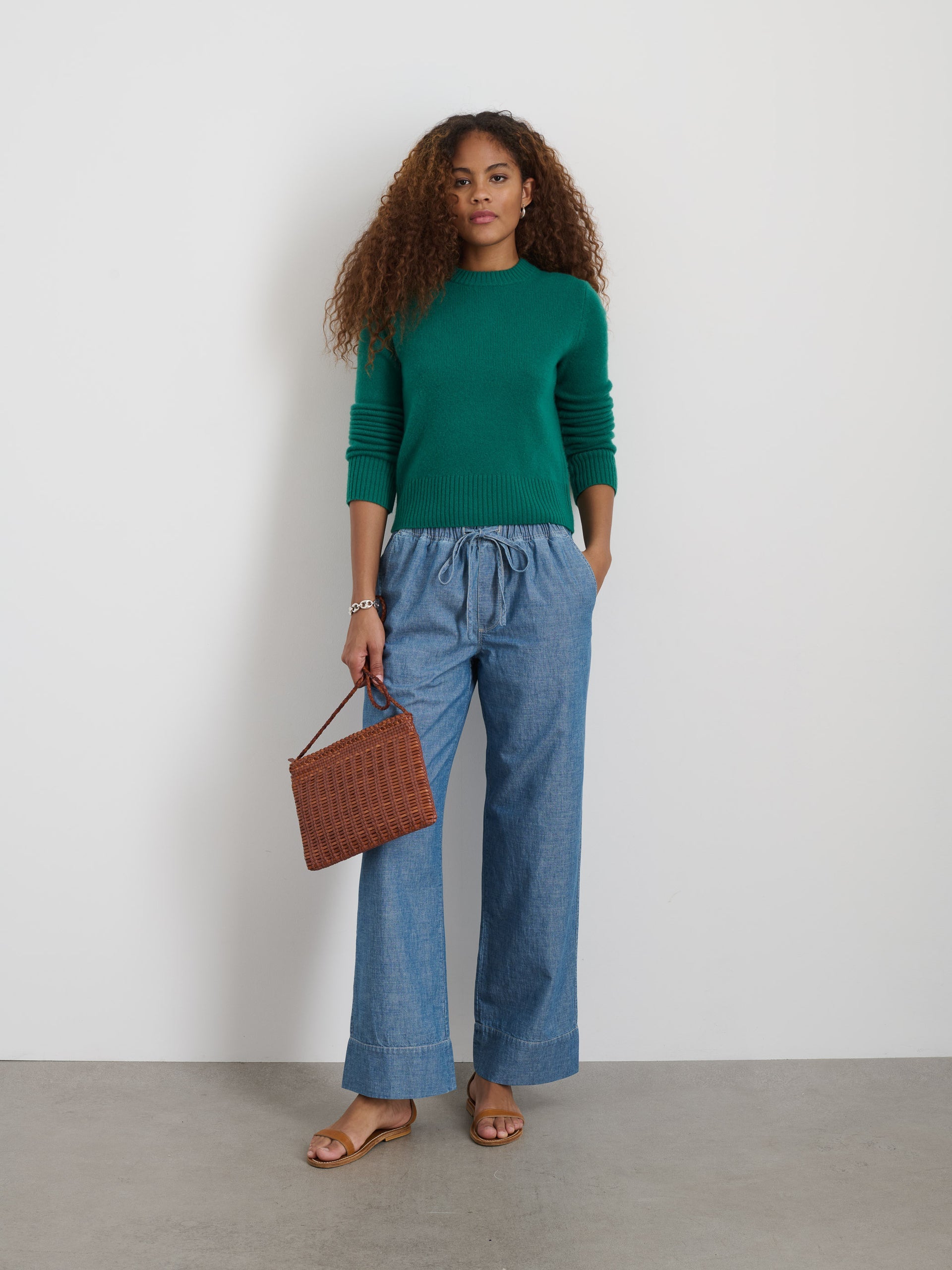 Alex Mill Riley Pant In Chambray Chambray Rinse Wash