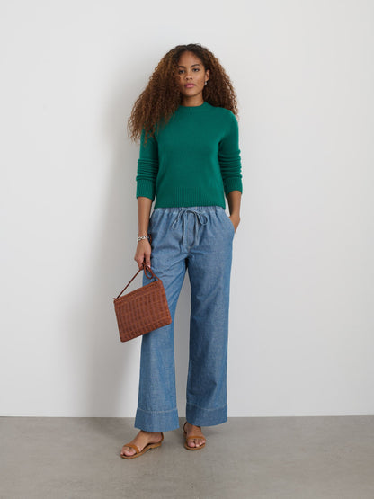 Alex Mill Riley Pant In Chambray Chambray Rinse Wash