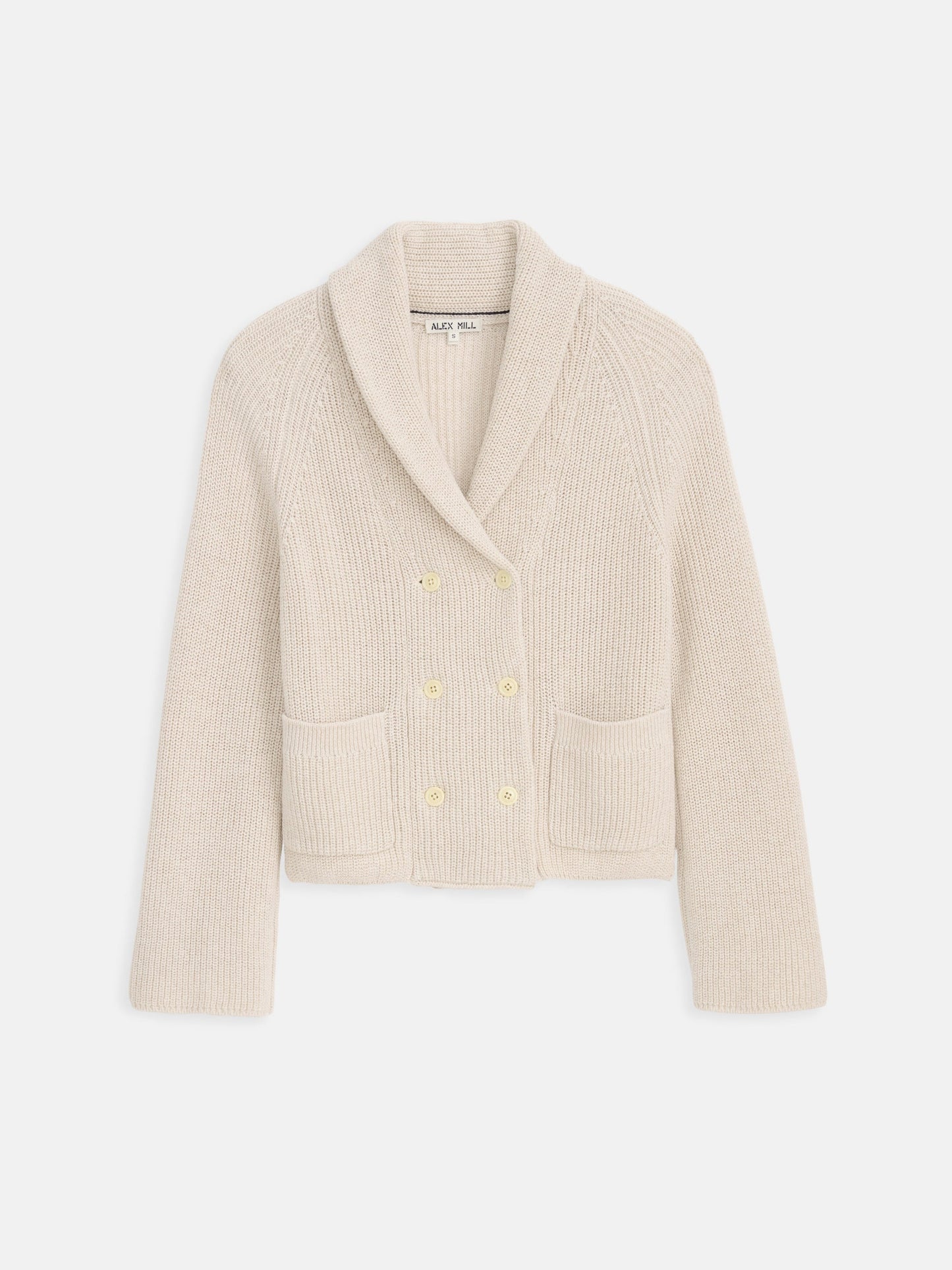 Alex Mill Marseille Cardigan In Cotton Linen Ivory