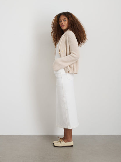 Alex Mill Marseille Cardigan In Cotton Linen Ivory