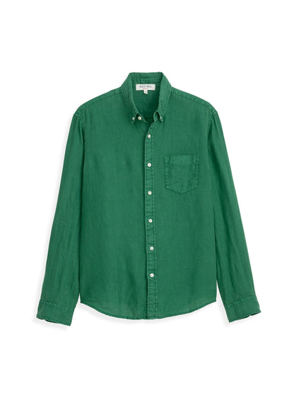Alex Mill Mill Shirt in Linen Tropic Green