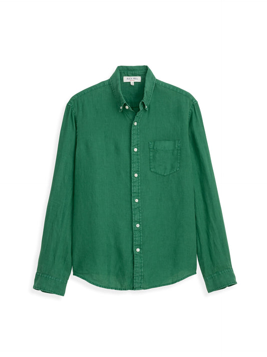 Alex Mill Mill Shirt in Linen Tropic Green