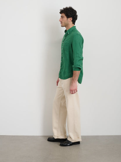 Alex Mill Mill Shirt in Linen Tropic Green