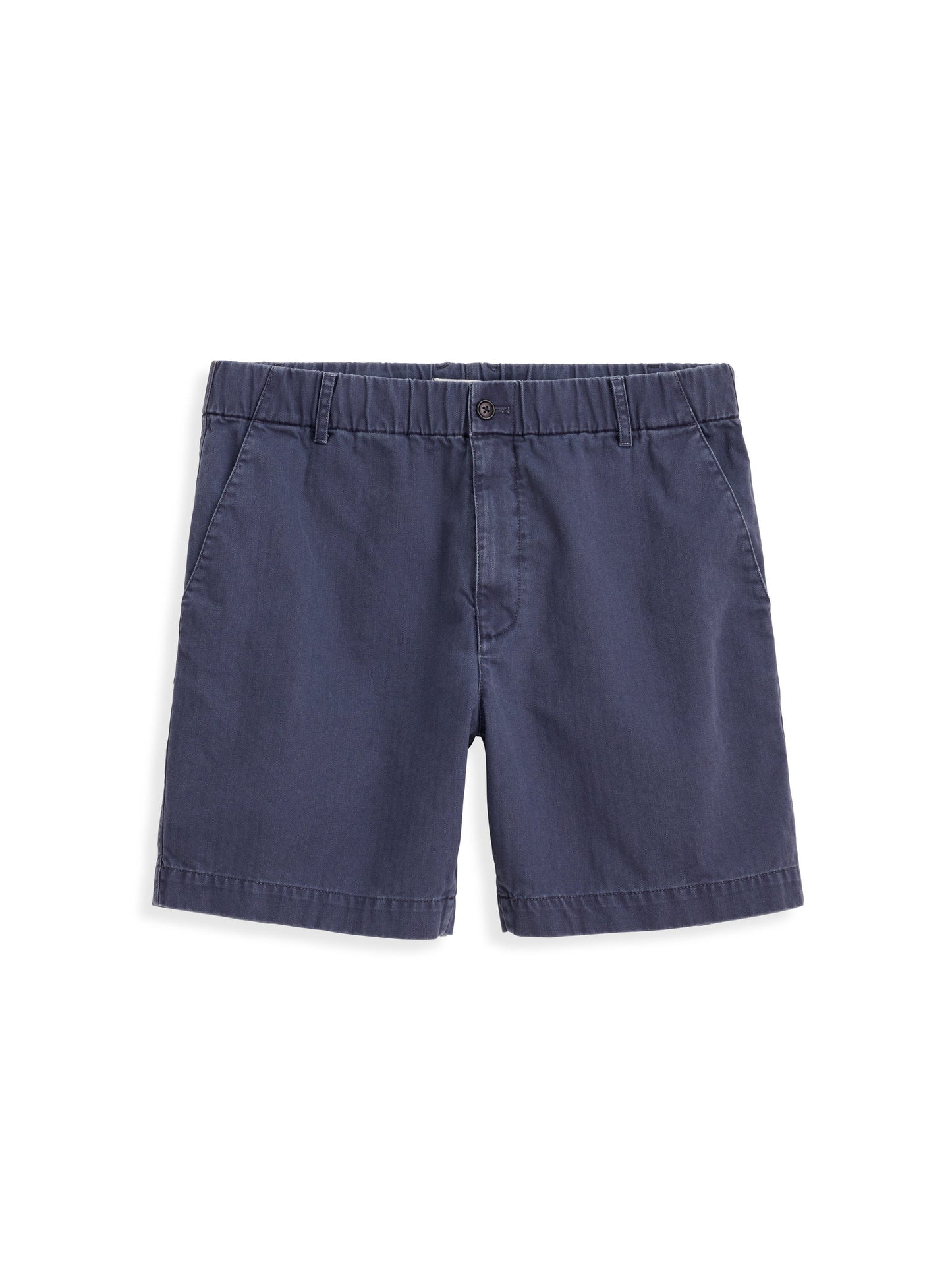 Alex Mill Pull On Short In Cotton Herringbone Navy