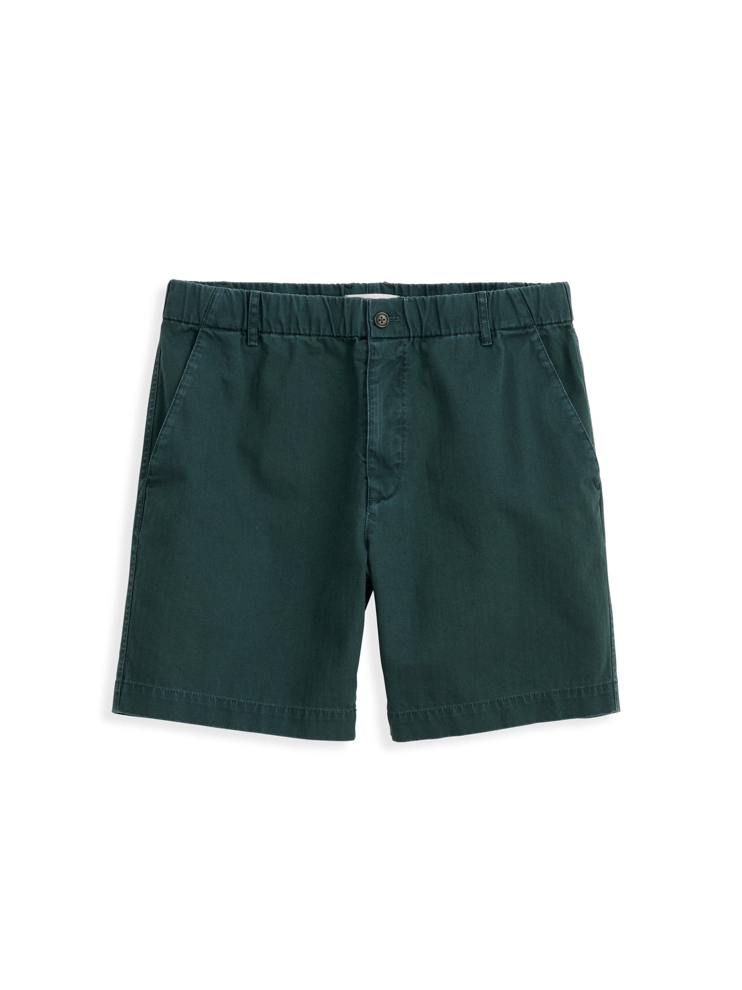 Alex Mill Pull On Short In Cotton Herringbone Dark Pine