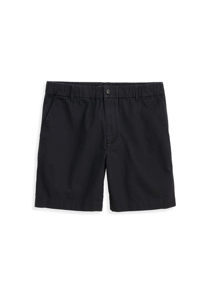 Alex Mill Pull On Short In Cotton Herringbone Rich Black
