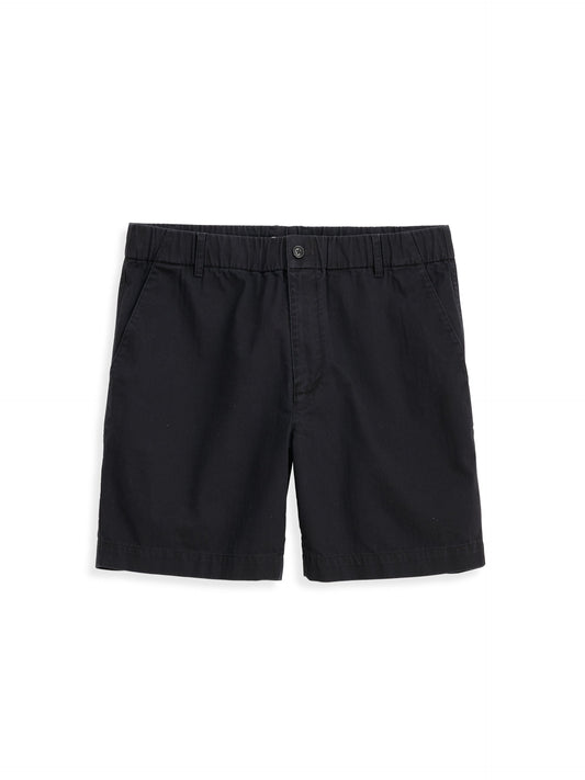Alex Mill Pull On Short In Cotton Herringbone Rich Black