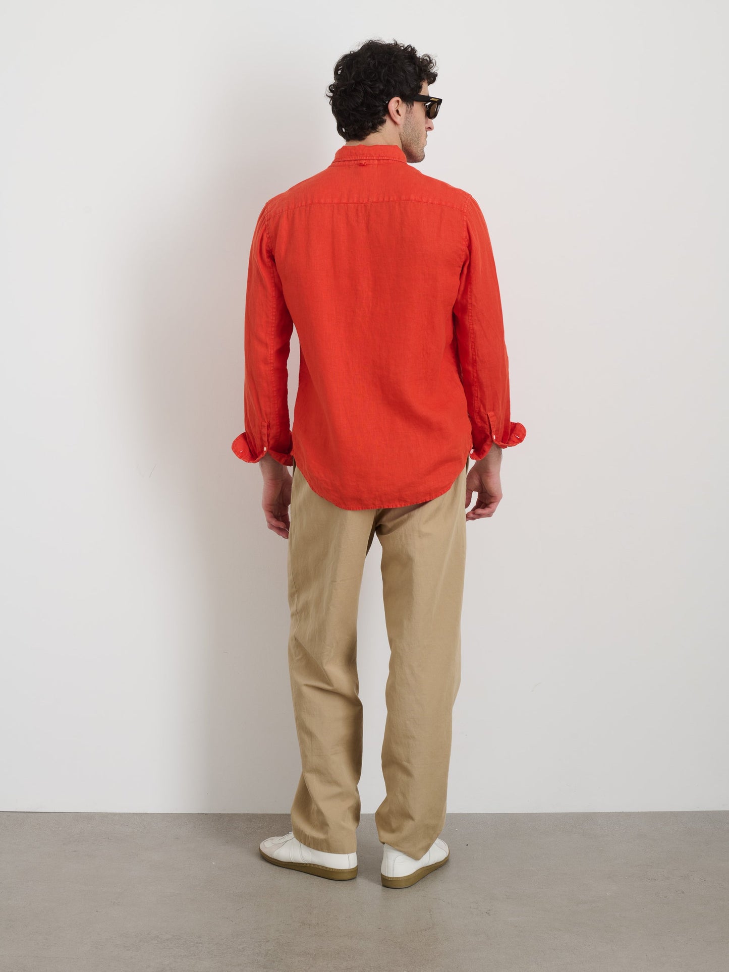 Alex Mill Mill Shirt in Linen Tangerine