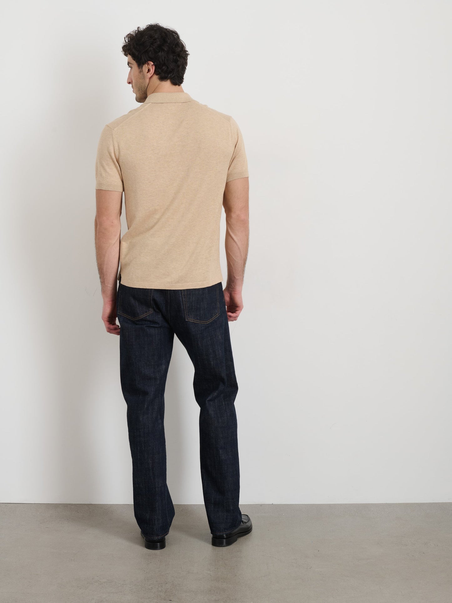 Alex Mill Aldrich Knit Shirt in Hemp Cotton Sand