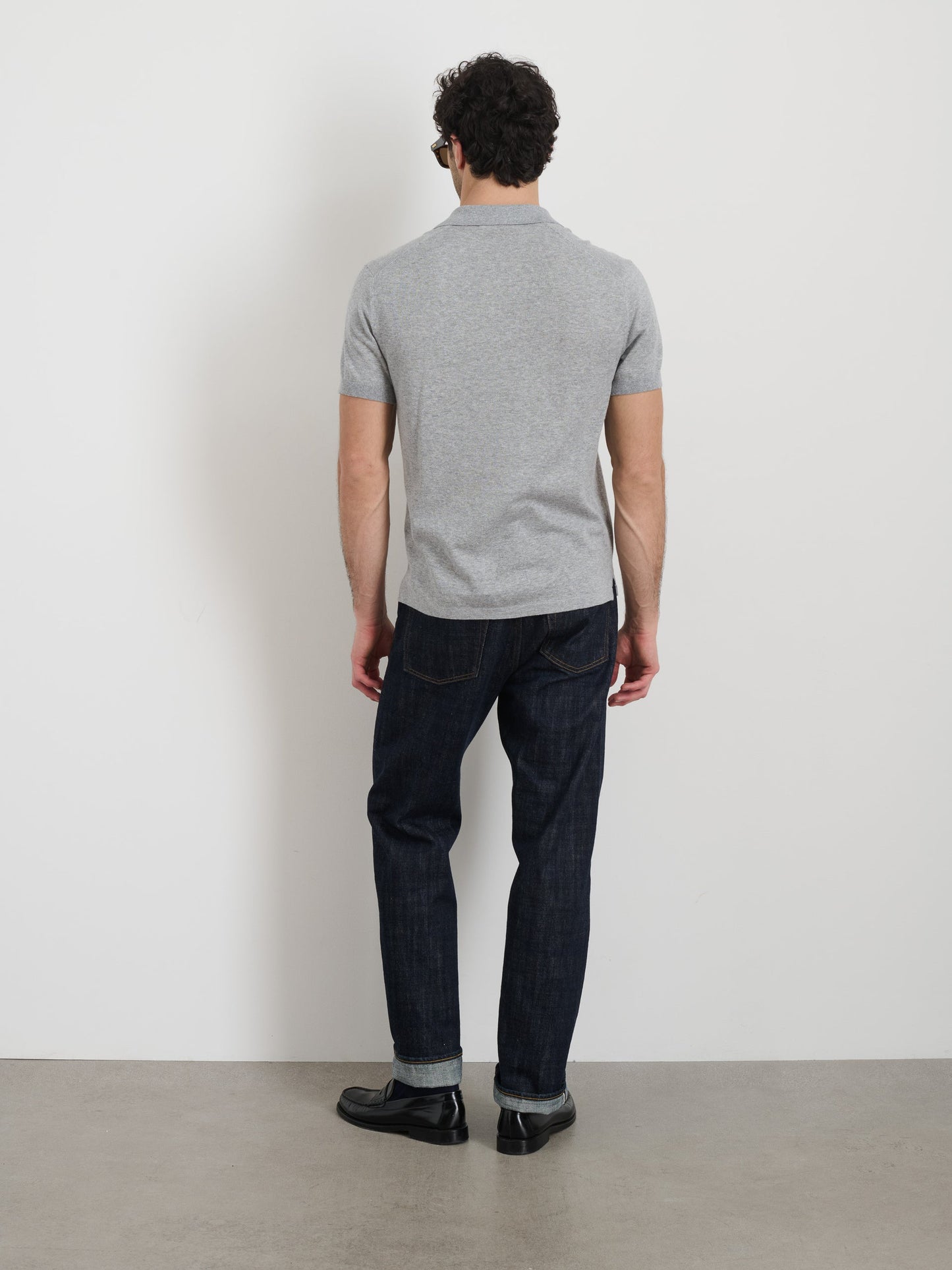 Alex Mill Aldrich Knit Shirt in Hemp Cotton Heather Grey