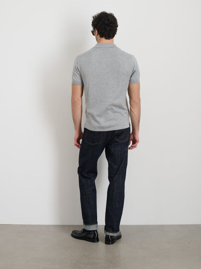 Alex Mill Aldrich Knit Shirt in Hemp Cotton Heather Grey